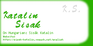 katalin sisak business card