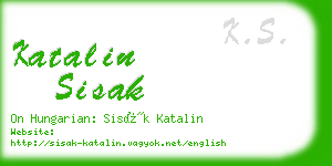 katalin sisak business card